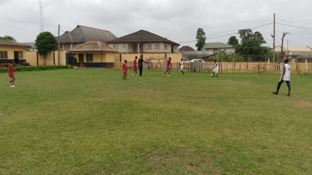 Students on the sports field